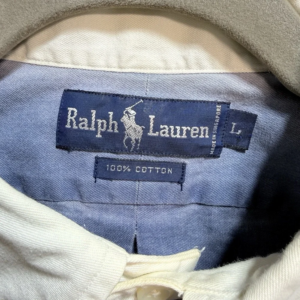 vintage polo ralph lauren Shirt Color Block 90s Men's Large Baggy